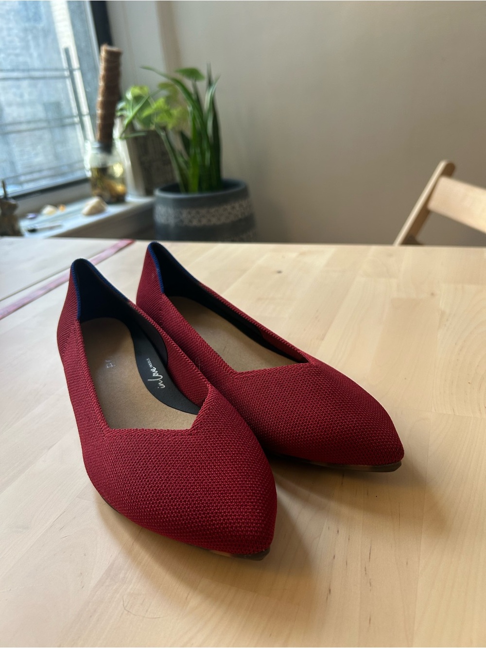 Rothy's Red Pointed Toe Flats - Picture 5 of 6